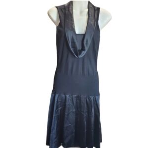 CALVIN KLEIN Satin & knit dress M